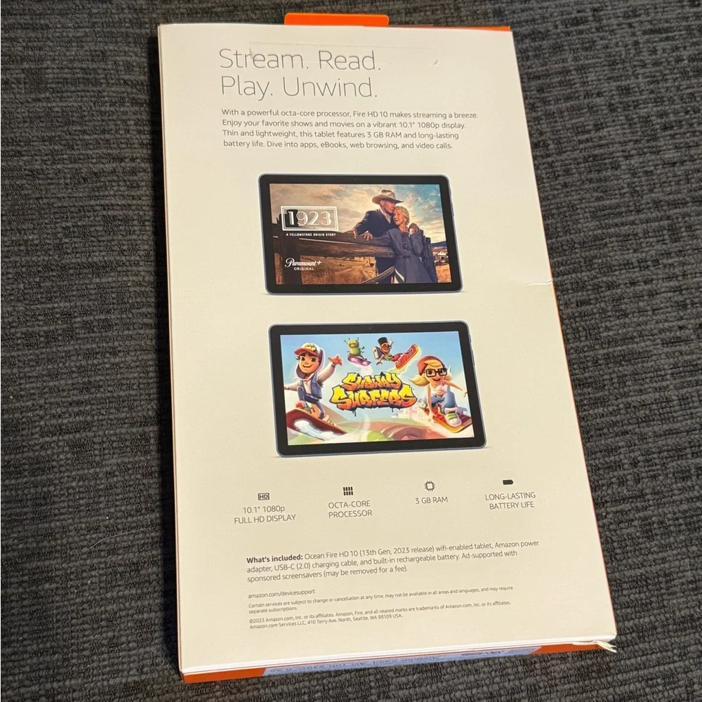 Amazon Fire HD10 Tablet, 13th Gen, 32GB, 10.1” 1080p Full HD Display